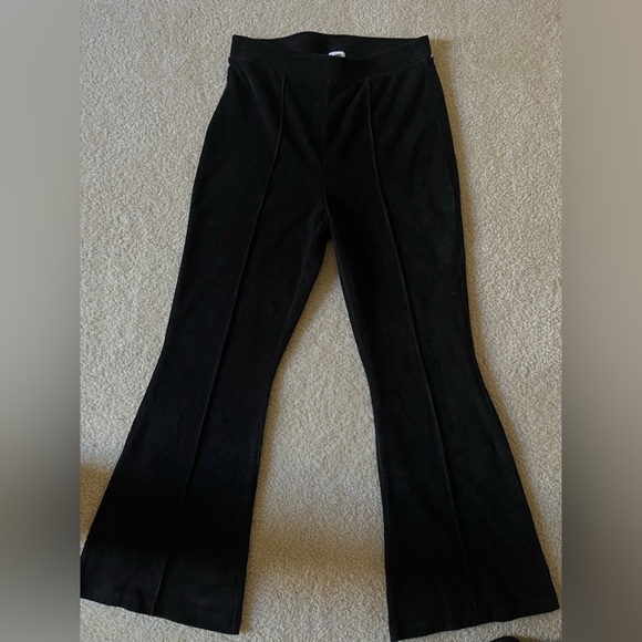 Aerie Black Corduroy Flare Leggings - Picture 1 of 3